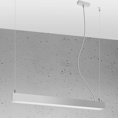 Lampa wisząca LED Pinne 67 szara nowoczesna do kuchni, nad wyspę lub do jadalni