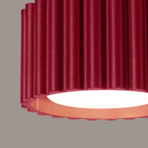 Plafon sufitowy nowoczesny AURA 1 burgund okrągły do salonu i kuchni aluminium