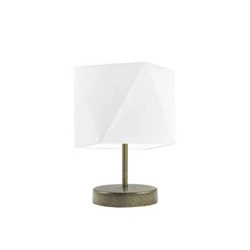 Lampka PASADENA abażur biały stelaż stare złoto