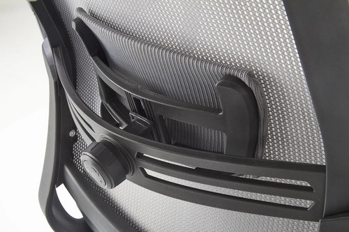 Fotel biurowy ergonomiczny obrotowy Nars szary z zagłówkiem i regulacją do biura