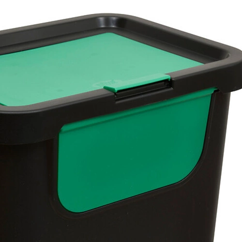 Zestaw 3 koszy na śmieci do segregacji 24L czarny składany kuchenny 5five simply smart