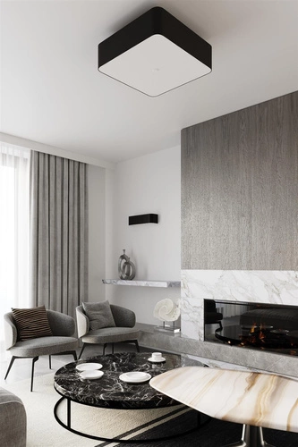 Nowoczesny czarny żyrandol Lokko 45 cm do salonu i jadalni lampa wisząca 5 punktowa