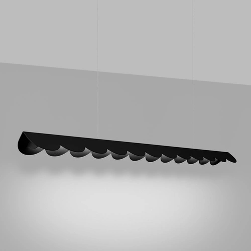Lampa wisząca BISCUIT czarna LED nad stół do salonu 131 cm
