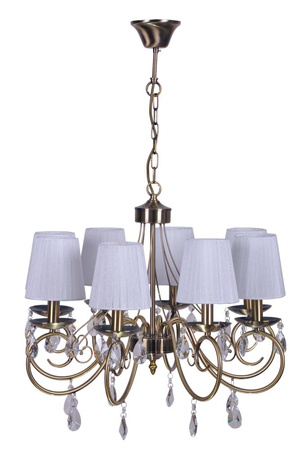 Lampa wisząca Dynasty 8x40W E14 patyna