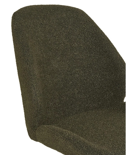 Krzesło obrotowe Monte Carlo Intesi tapicerowane boucle zielone nowoczesne do jadalni i biura