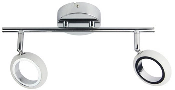 Lampa sufitowa LED Aurelion chrom z ruchomym kloszem do salonu i sypialni 38 cm