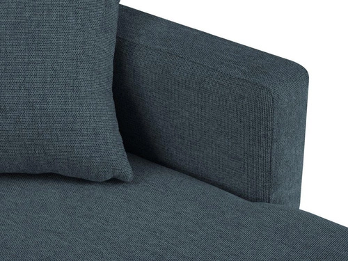 Narożnik z funkcją spania Gabriel Blue Structured Fabric prawostronny