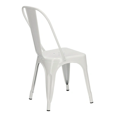 Krzesło metalowe Paris białe D2.DESIGN do jadalni i kuchni nowoczesne