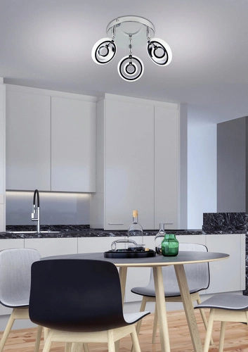 Plafon LED nowoczesny Celt 3x6W chrom okrągły do salonu i sypialni CANDELLUX