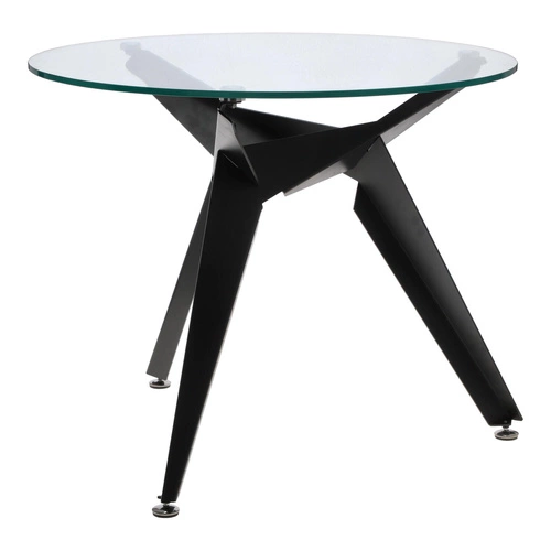 Stół Troy 90cm transparentny/ czarny      outlet