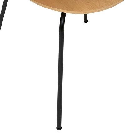 Krzesło Ouro Atmosphera metalowe z drewnianym siedziskiem do jadalni nowoczesne czarne