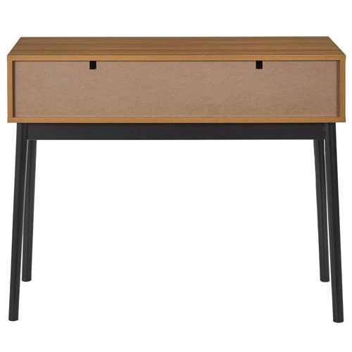 Konsola Felix nowoczesna z szufladami jodełka naturalny do przedpokoju lub salonu 100 cm