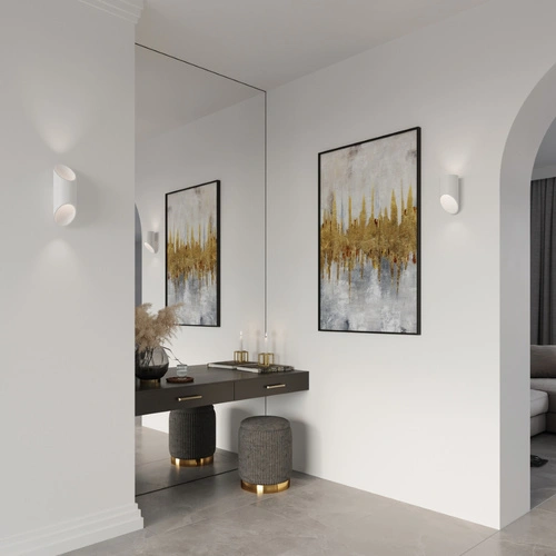 Kinkiet ścienny Penne 20 cm biały nowoczesny aluminiowy do salonu sypialni Sollux Lighting