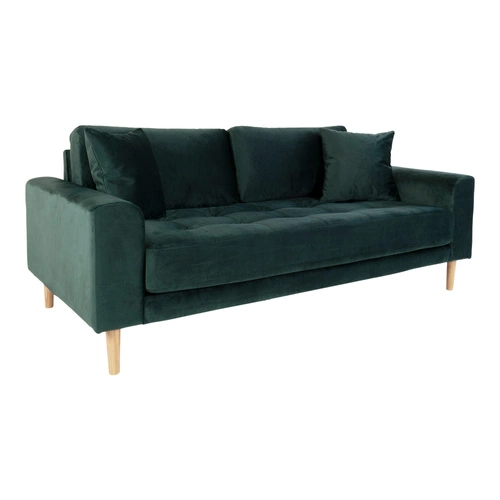 Sofa Lido 2,5 butelkowa zieleń/ nogi  naturalne