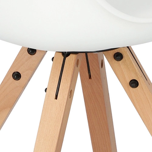 Krzesło Norden Star Square PP biały/naturalny