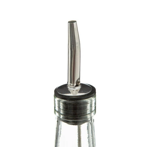 Zestaw 2 szklanych butelek na oliwę i ocet 0,48l z bambusową podstawką 5five