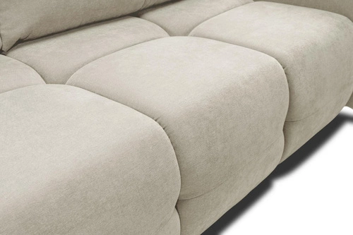 Sofa rozkładana Bode 3 osobowa z funkcją spania do salonu skandynawska beżowo-szara