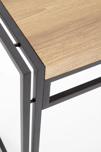 Indar industrialny stolik konsolowy do przedpokoju nowoczesny dąb złoty czarny 90 cm Intesi