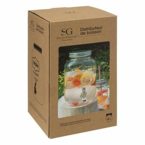 Szklany słój do napojów Yorkshire 4l z kranikiem na lemoniadę i wodę 5five simply smart