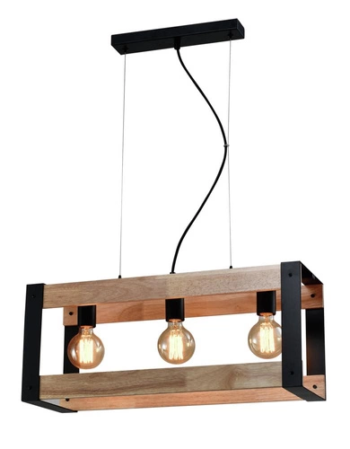 Lampa wisząca Varna czarny 3x40W E27  klosz czarny