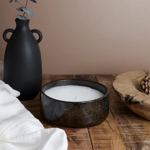 Świeca Glaze XL w ceramice czarna