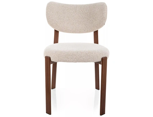 Krzesło Norin beżowe tapicerowane do jadalni i salonu skandynawskie