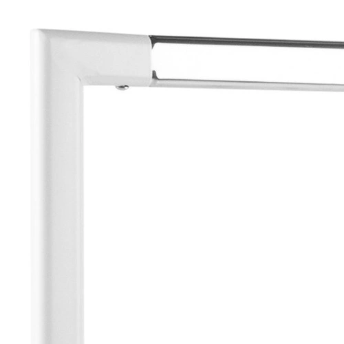 Brent biały wieszak stojący na ubrania do przedpokoju z półką na buty nowoczesny metal