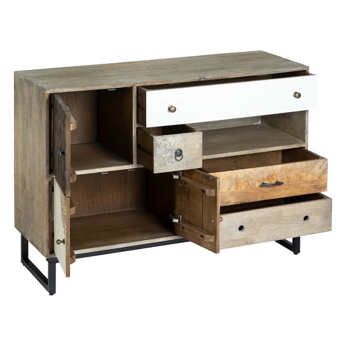 Komoda z szufladami Koval rustykalna drewniana multikolor do salonu 115 cm Atmosphera