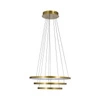 Lampa wisząca LED Lune złota nowoczesna 3-punktowa do salonu, jadalni lub kuchni 50 cm