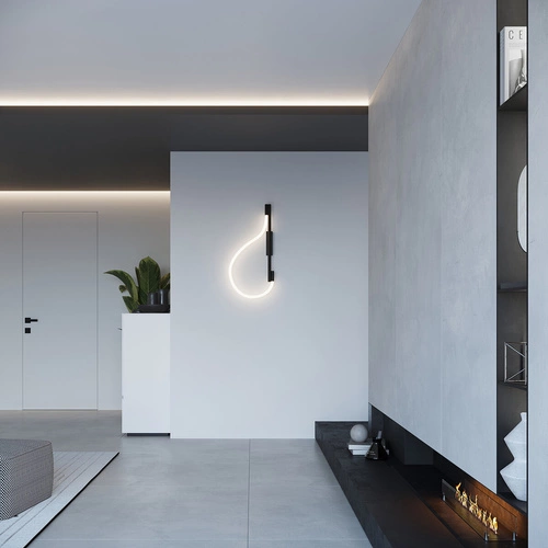 Kinkiet ścienny GALAKSE czarny LED regulowany nowoczesny do salonu i sypialni Thoro