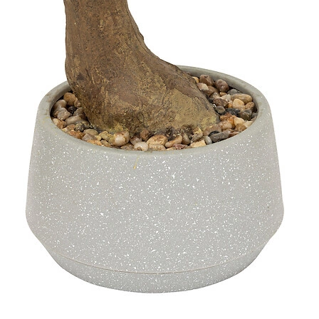 Sztuczne drzewko Bonsai Atmosphera 60cm zielone nowoczesne do salonu w szarej donicy