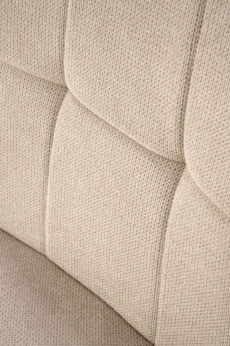 Krzesło tapicerowane Omara beżowe do jadalni nowoczesne loftowe na płozach Intesi