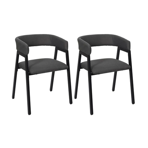 Krzesło tapicerowane Craft Intesi szare z podłokietnikami do jadalni kuchni nowoczesne