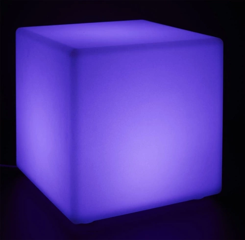 Lampa podłogowa LED Colorfull Cube 25 cm multikolor z pilotem nowoczesna do salonu Intesi