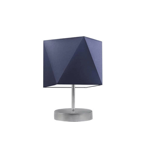 Lampka PASADENA abażur granatowy stelaż srebrny