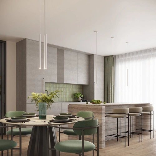 Nowoczesna biała lampa wisząca ARCHE 3P regulowana do salonu i nad stół 3-punktowa