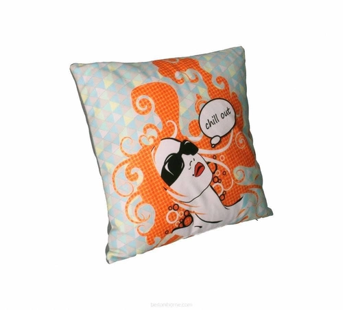 Poduszka dekoracyjna welurowa CHILL OUT 40x40 cm antyalergiczna do salonu Intesi