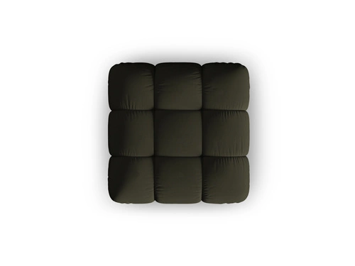 Pufa Bellis zielona pikowana kwadratowa do salonu nowoczesna tapicerowana 94x94 cm