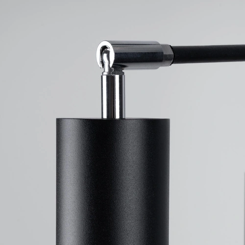 Nowoczesny żyrandol LEMMI 6 czarny metalowy do salonu i jadalni świeci w dół SOLLUX