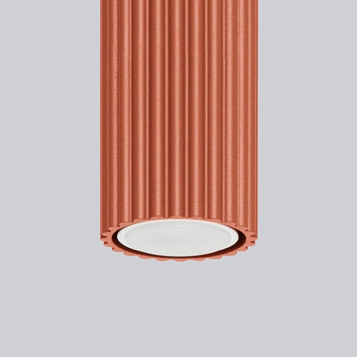 Plafon sufitowy KARBON 30 czerwony minimalistyczny do salonu i sypialni aluminium