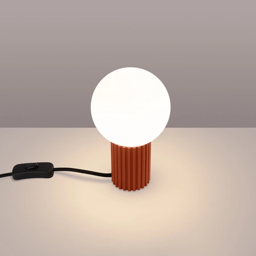 Lampa biurkowa HALO ochra czerwona