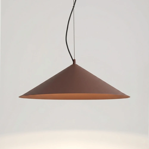 Lampa wisząca FINT LED brązowa regulowana do salonu nad stół