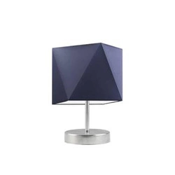 Lampka nocna PASADENA granatowa z abażurem nowoczesna do sypialni i salonu LYSNE