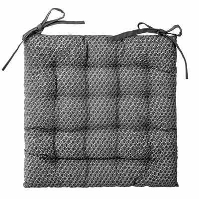 Poduszka na krzesło kwadrat 38cm szara  