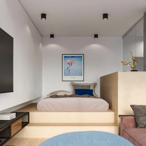 Plafon sufitowy TIUBE czarny nowoczesny metalowy do salonu, sypialni lub kuchni 12 cm