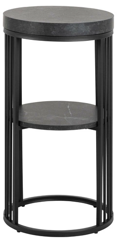 Stolik nocny Strington okrągły czarny