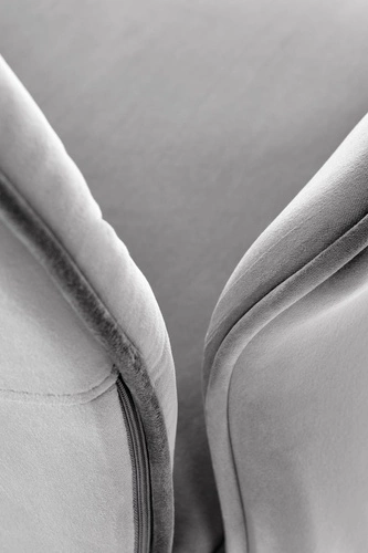 Fotel biurowy ergonomiczny Tulipe szary welurowy obrotowy z podłokietnikami do gabinetu Intesi