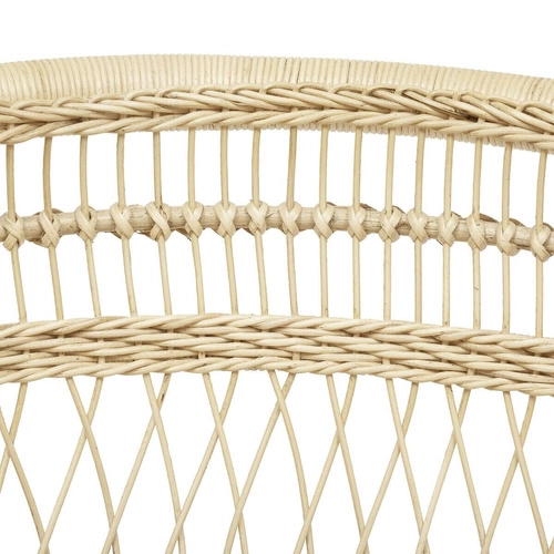 Fotel rattanowy Malevio Atmosphera do salonu boho skandynawski z podłokietnikami naturalny