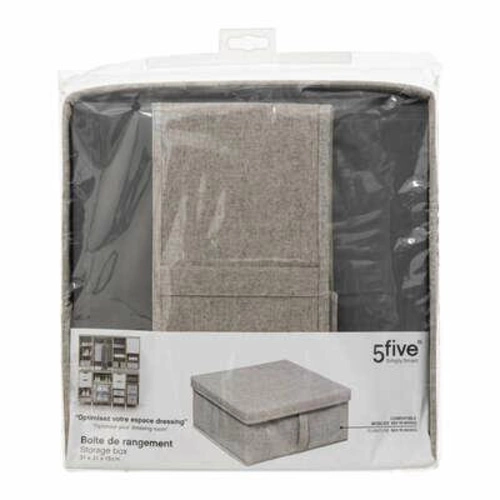 Pudełko materiałowe do regału Orga 31x15 cm beżowe z uchwytem 5five Simply Smart