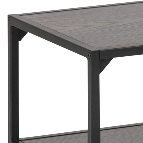 Szafka RTV Seaford czarna 120 cm industrialna stojąca do salonu matowa Actona